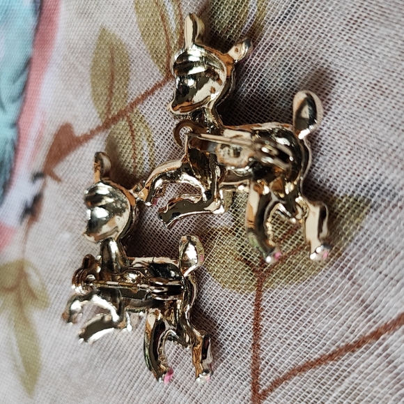 Pair of Gold Tone Lamb Lambs Sheep Easter Scatter Pins Vintage Enamel 2 Brooches - Picture 2 of 11